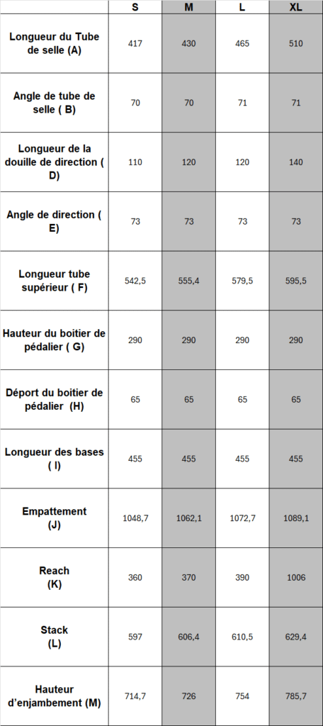 Polygon Bikes - Tableau de Géométrie heist